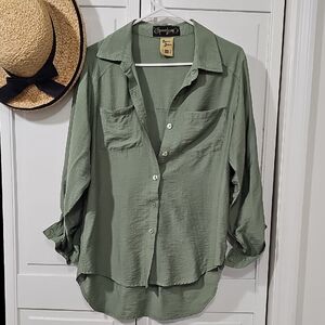 Spoon Jeans Olive Green Top